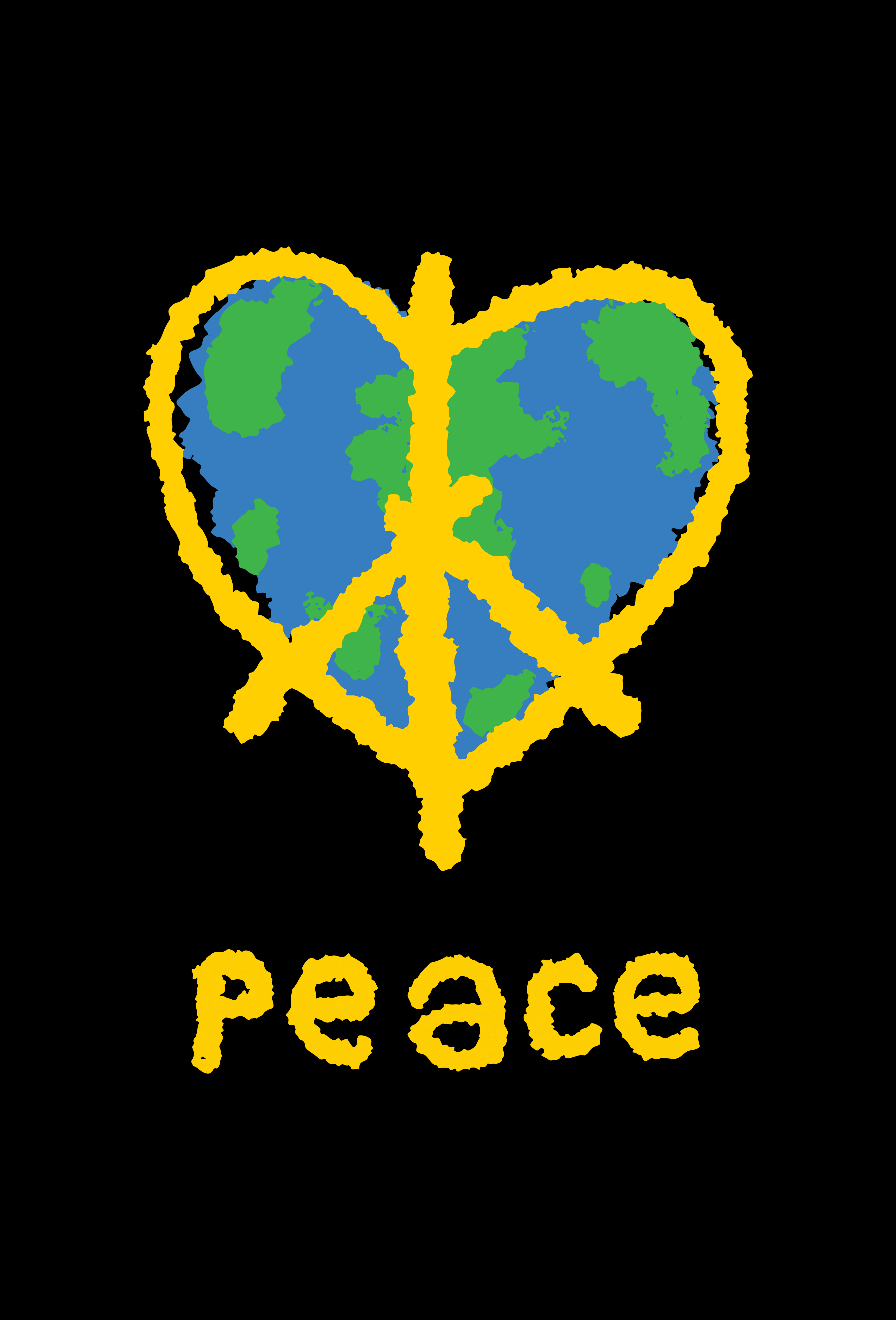 Áo thun in Peace Clean Vietnam - màu Đen  1