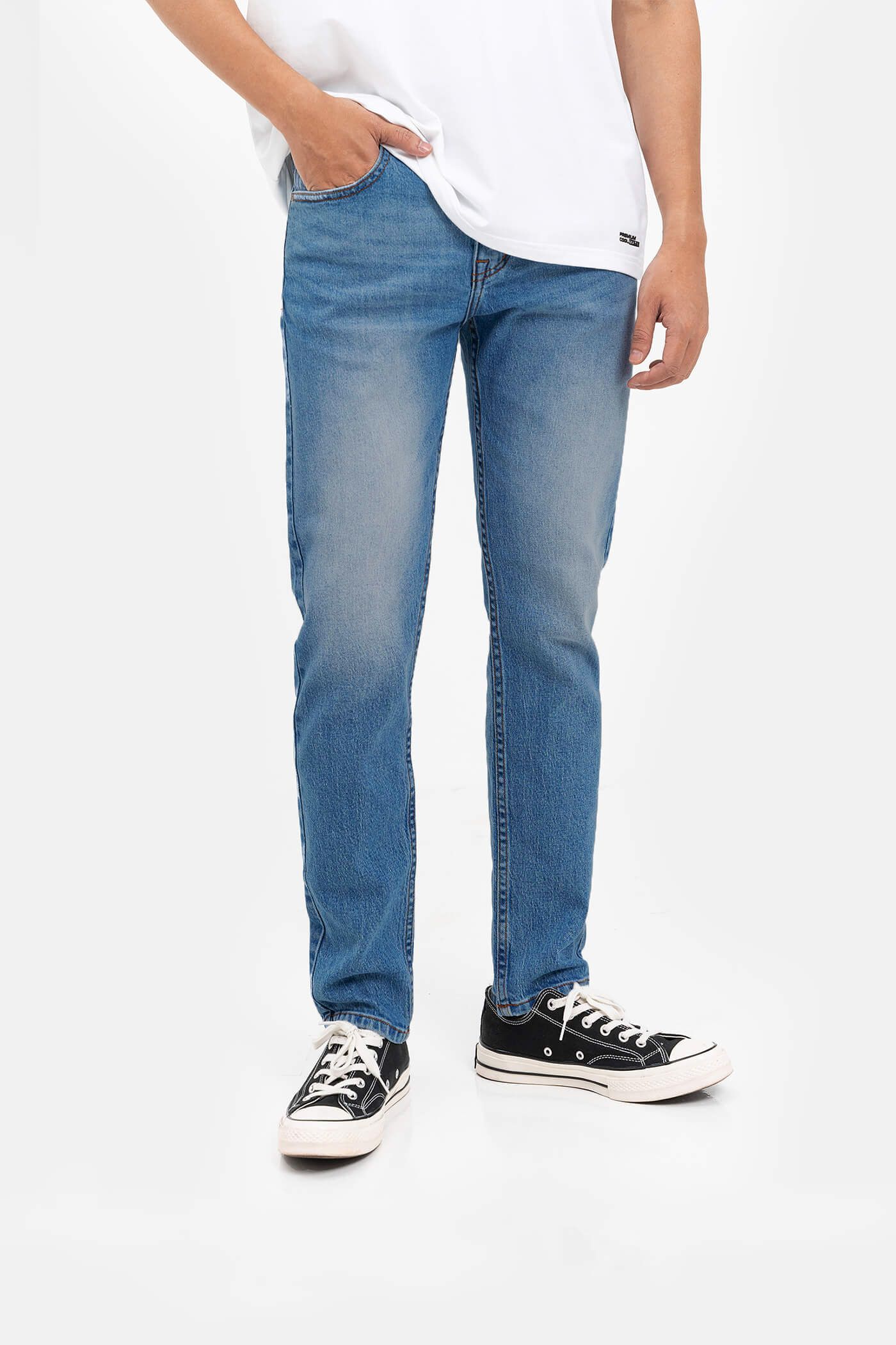 FLASH SALE - Quần Jeans Clean Denim dáng Slimfit  S3 Xanh nhạt
