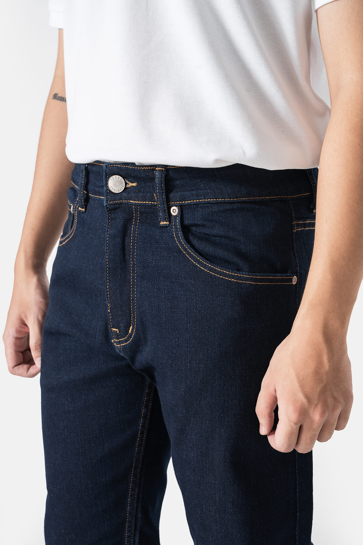 Quần Jeans Nam dáng Slim Fit V2 xanh-garment 2