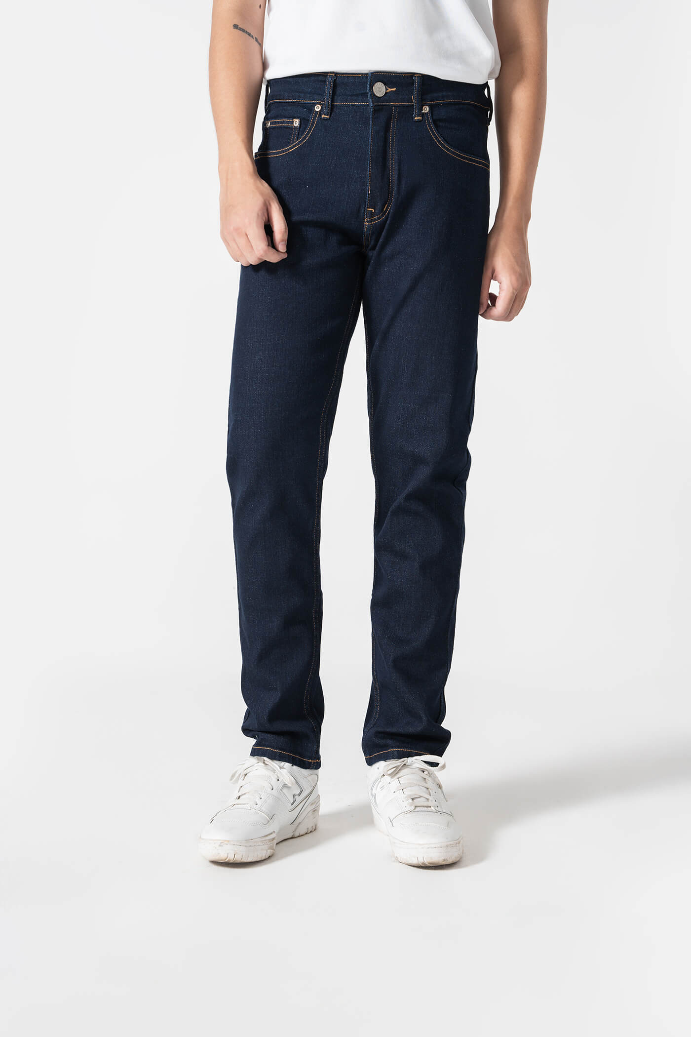 Quần Jeans Nam dáng Slim Fit V2 xanh-garment