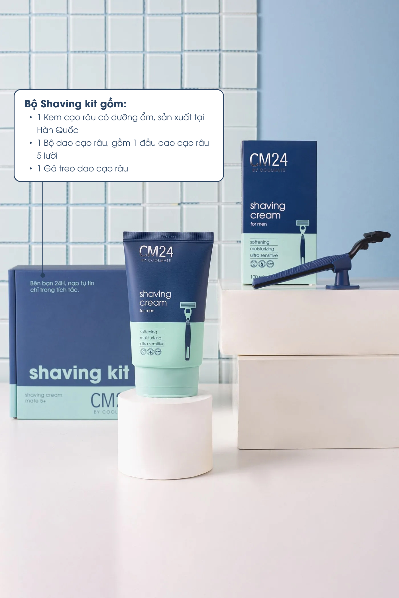 Shaving Kit - Bộ cạo râu cho nam thương hiệu CM24  8