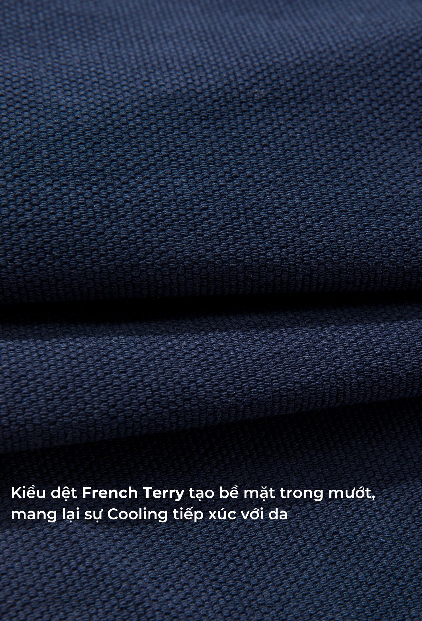 Outlet - Quần Short Nam New French Terry Xanh Navy 5