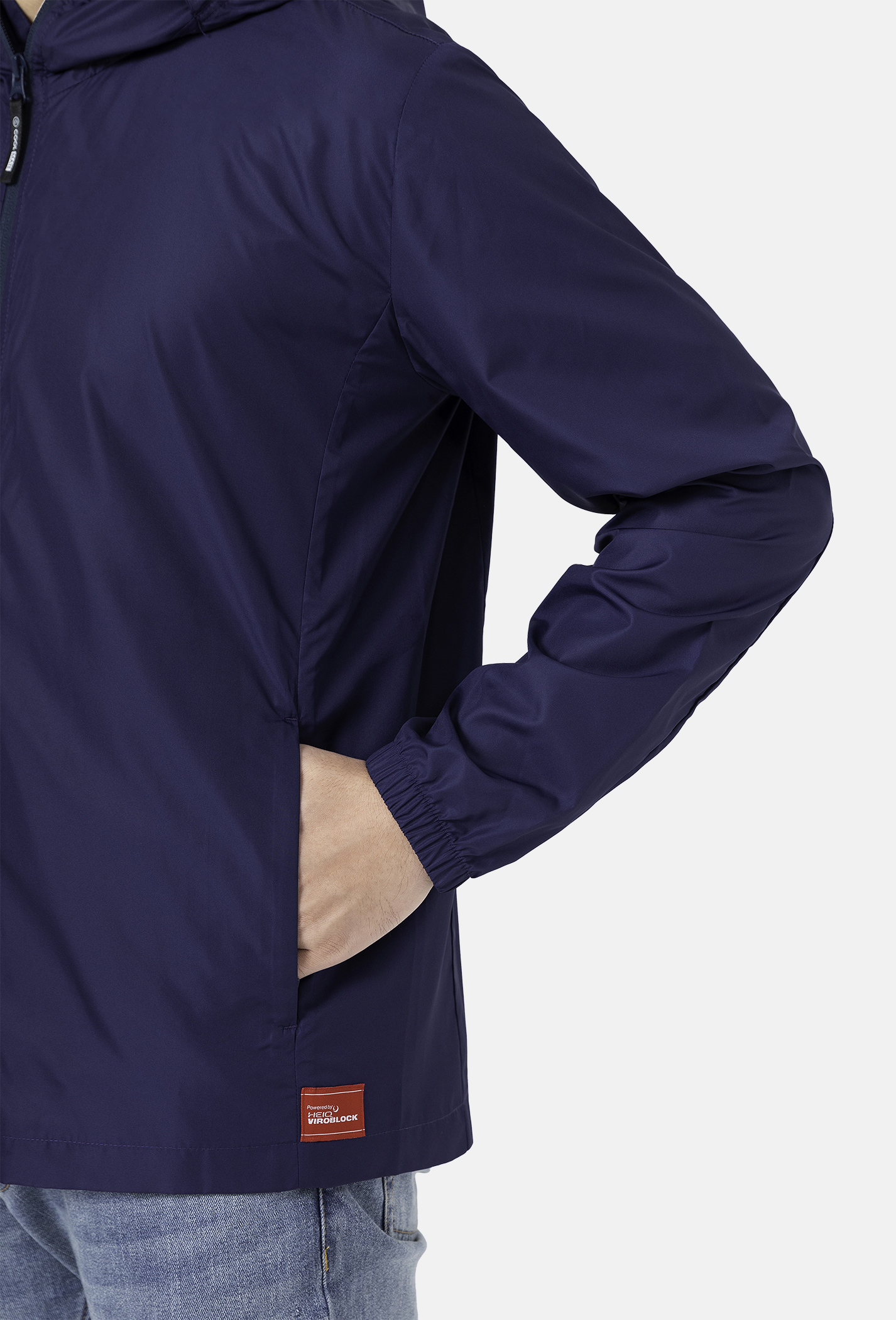 Áo khoác gió thể thao HeiQ ViroBlock, chống UV & trượt nước xanh-navy 3