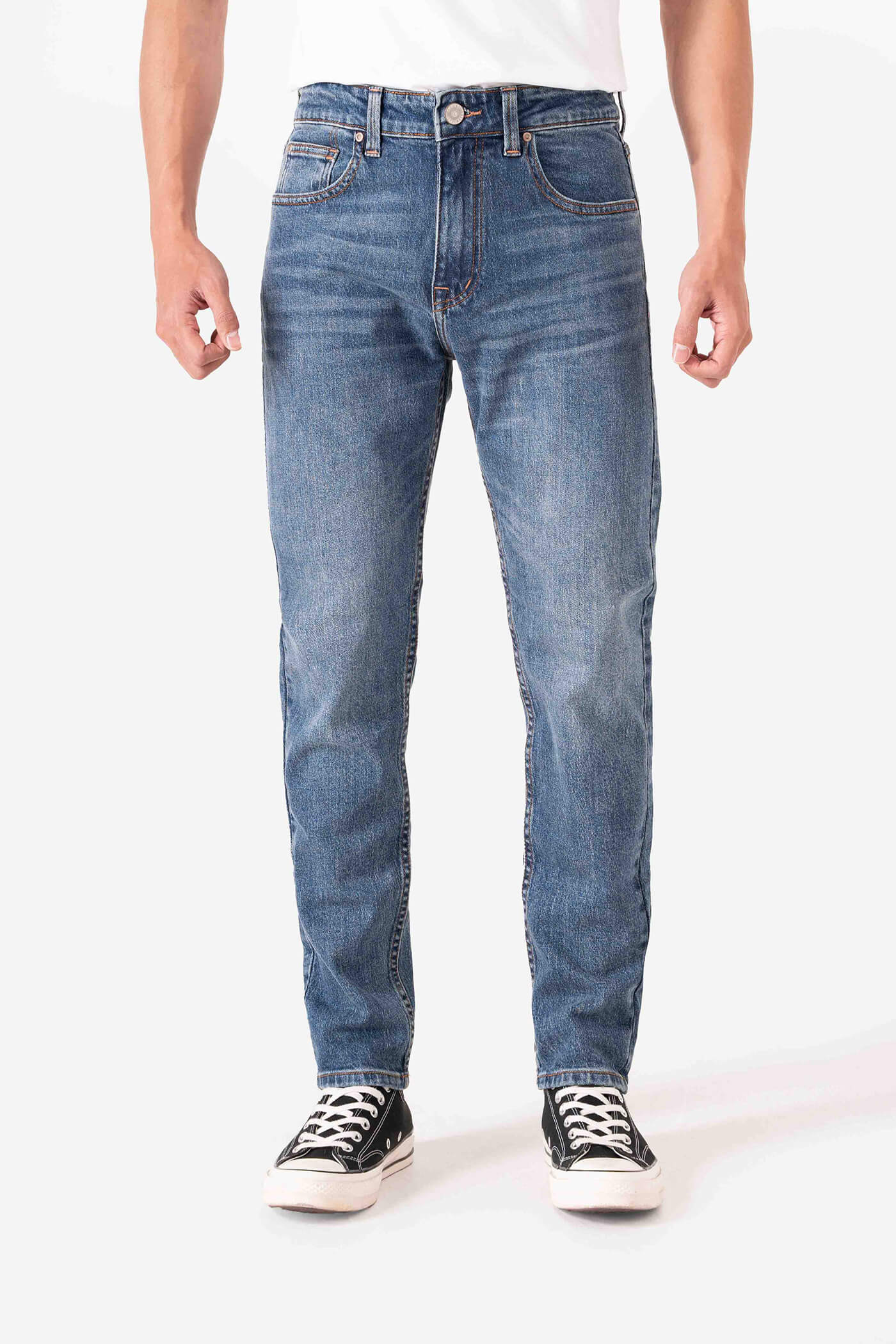 Quần Jeans Clean Denim dáng Slimfit  S3 xanh-nhat 2