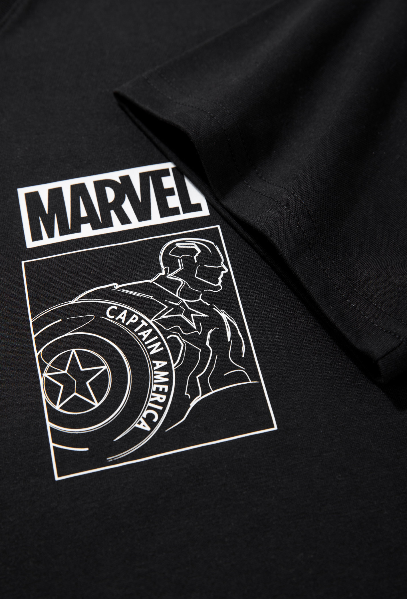 Áo thun Marvel Captain America Quote - màu đen  8