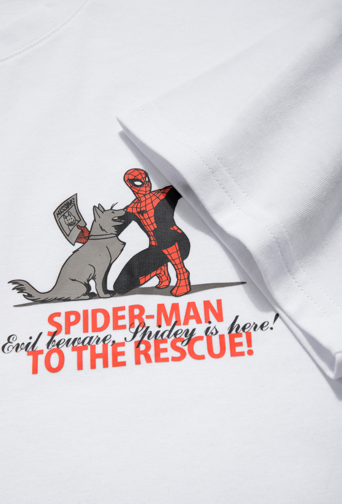 Áo thun Marvel Spider-Man To The Rescue Trắng 1