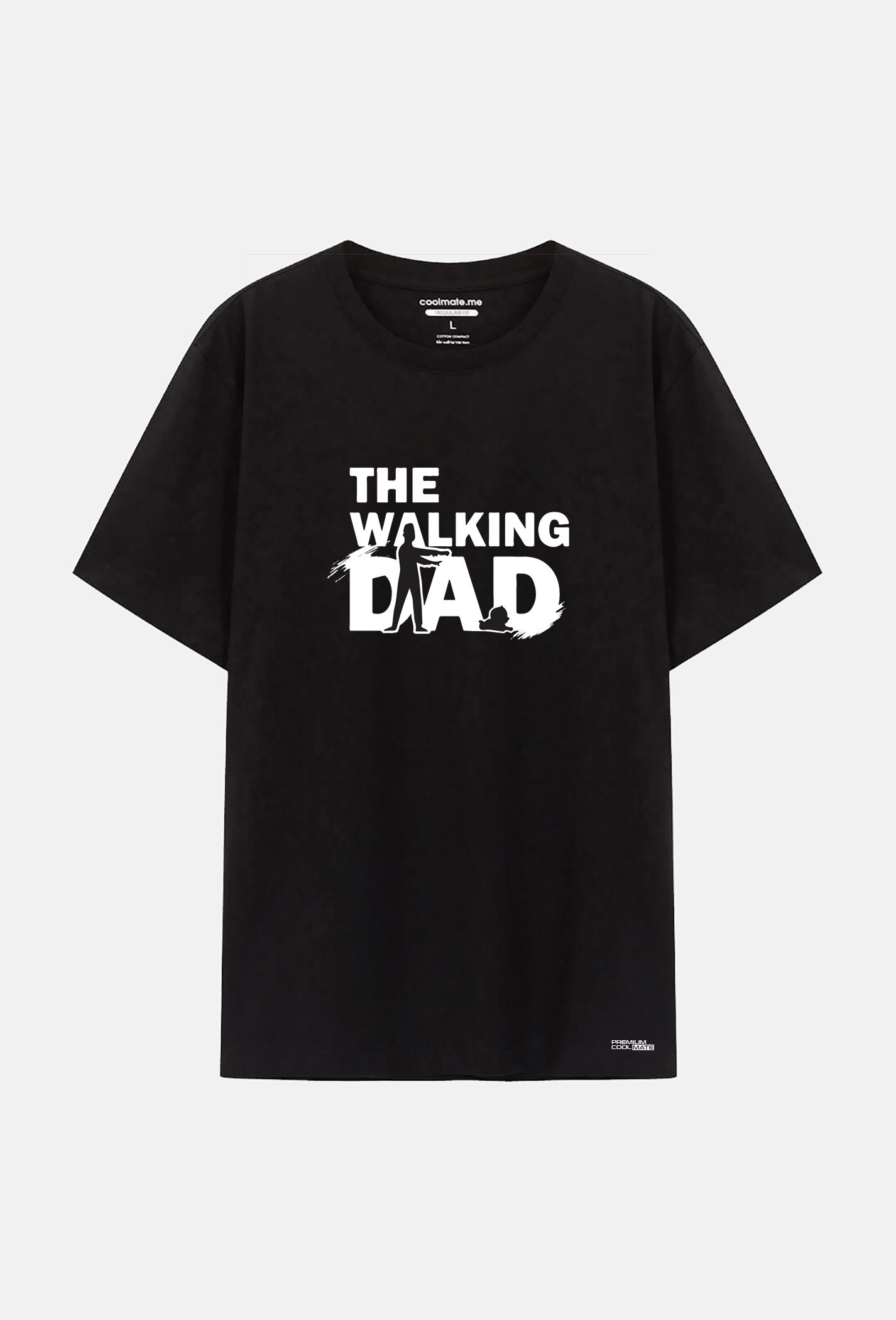 Áo thun Cotton Compact in " The Walking Dad" - Màu đen  