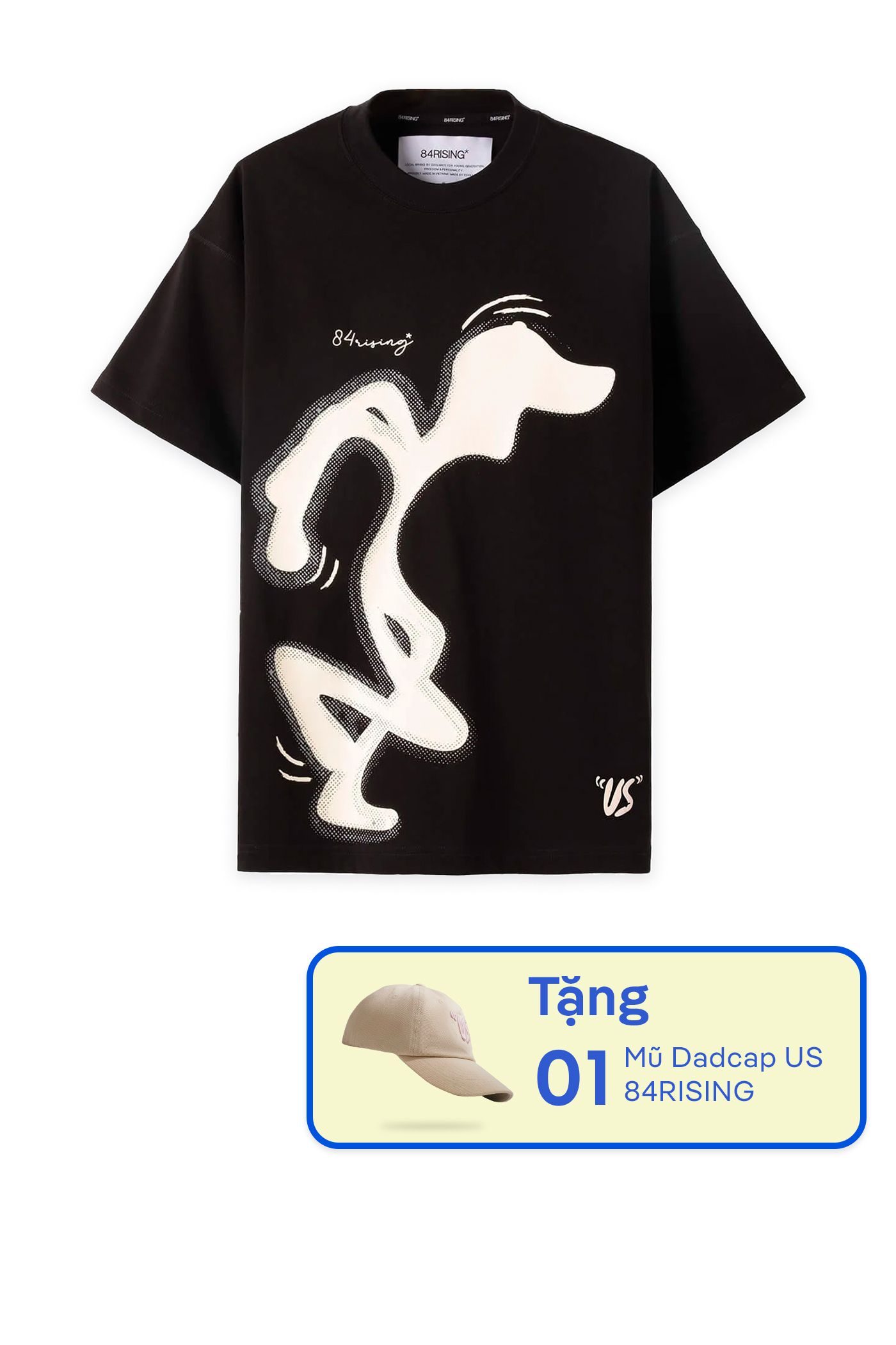 Áo thun oversize 84RISING Walk Tee Đen
