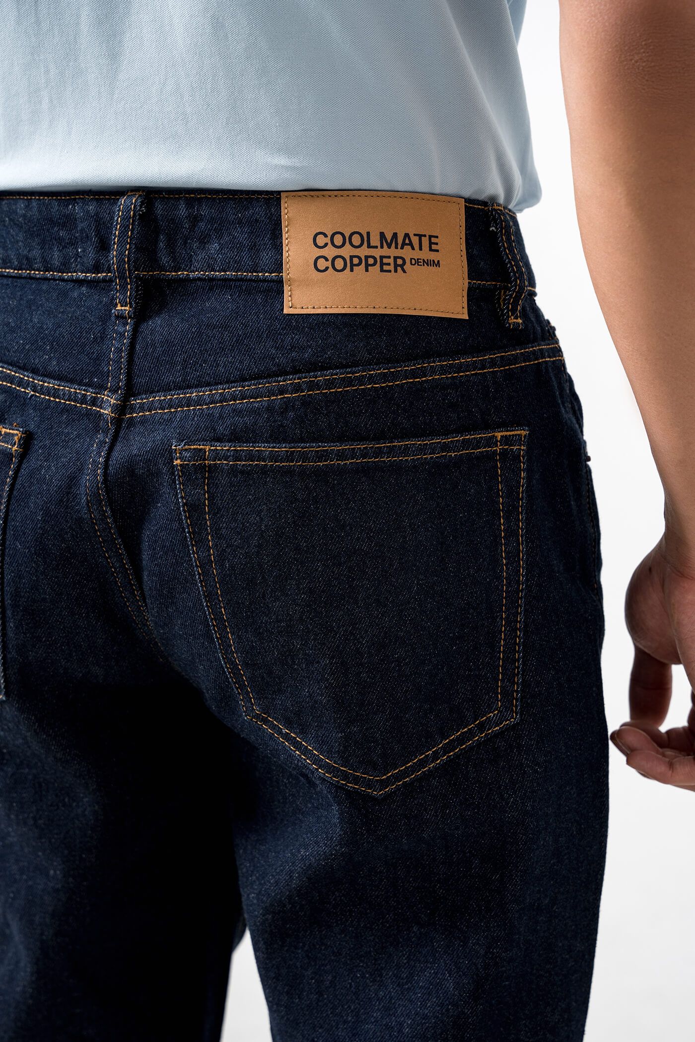 Quần Jeans Nam Dáng Straight Copper Denim Vải Cotton Thoáng Khí Coolmate