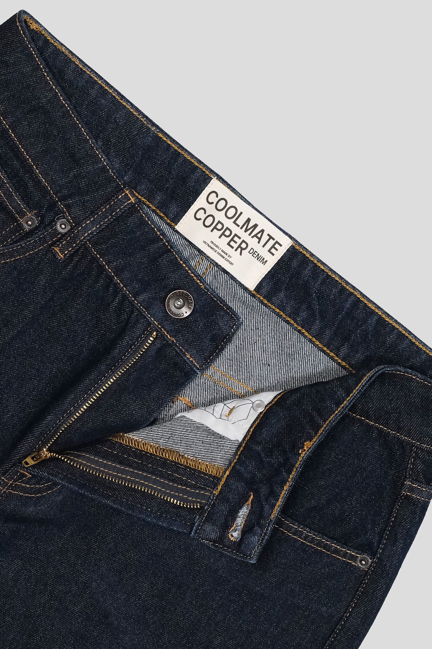 Quần Jeans Nam Dáng Straight Copper Denim Vải Cotton Thoáng Khí Coolmate