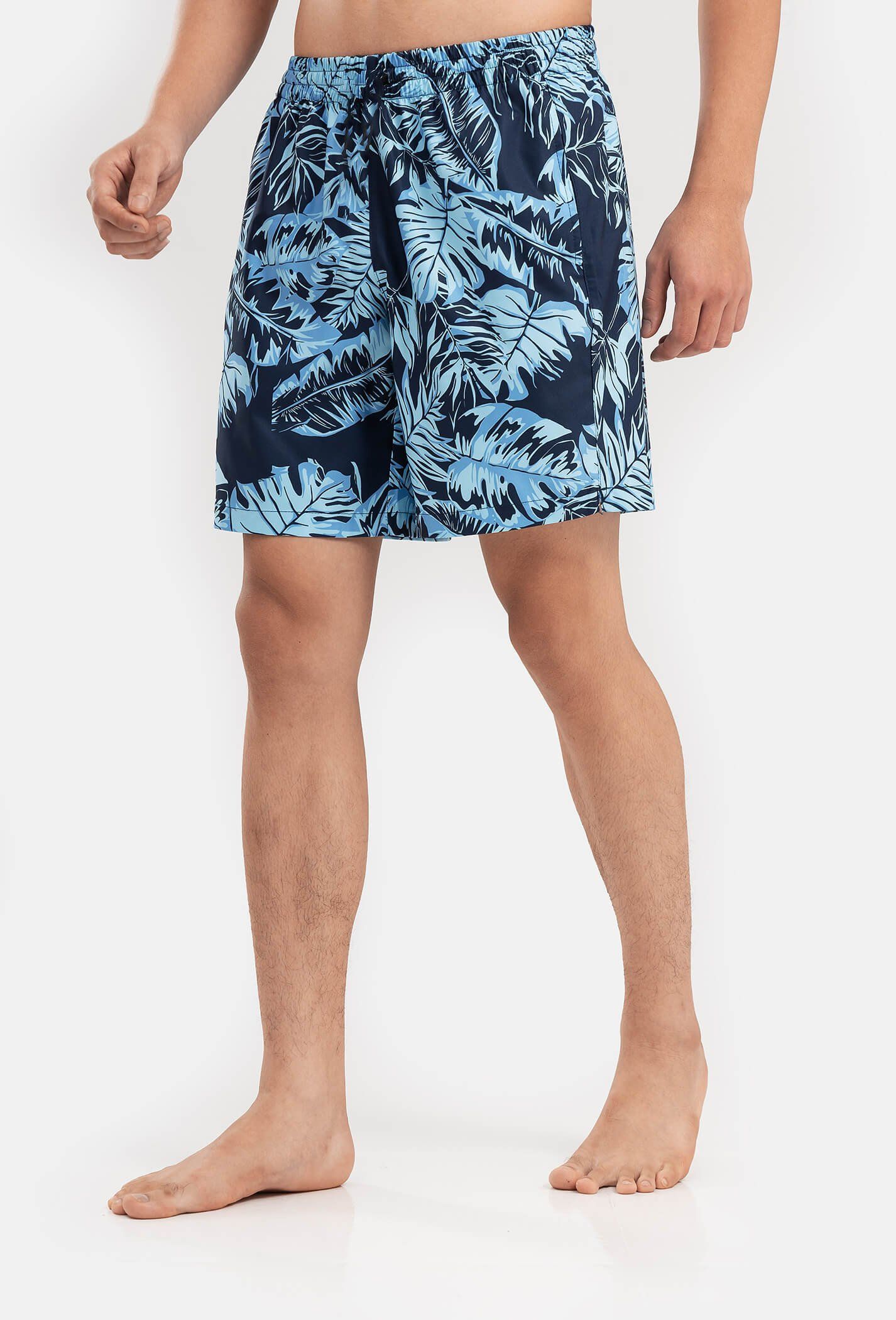 Outlet - Quần shorts nam Classic Beach có túi khoá sau xanh-nhat 3