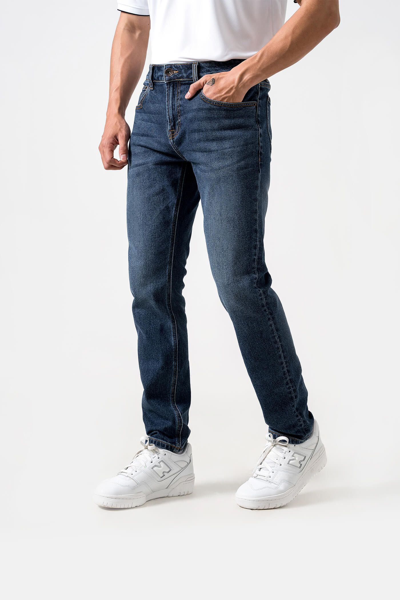 Jeans Copper Denim Slim Fit xanh-dam