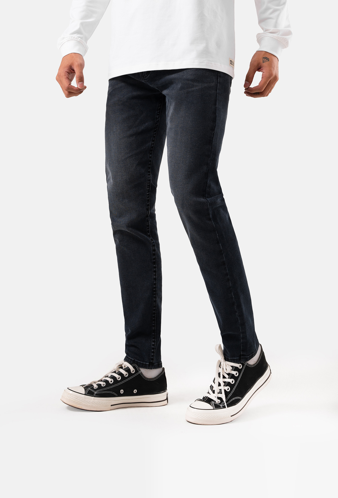 Quần Jeans Skinny Fit Xám đen 2