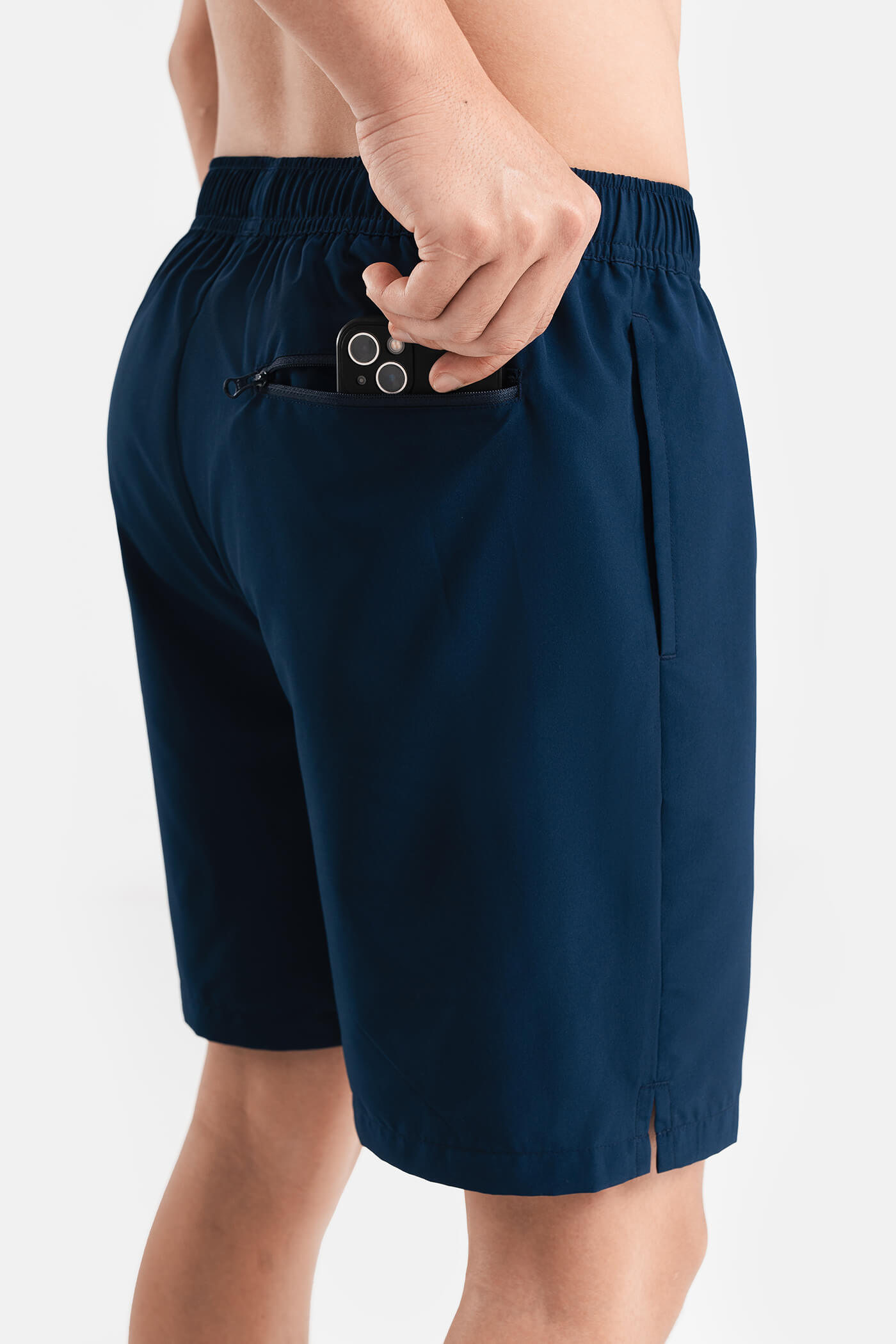 DEAL HOT - Quần shorts nam thể thao Recycle 7" V2 (túi sau có khóa kéo) Xanh navy 4