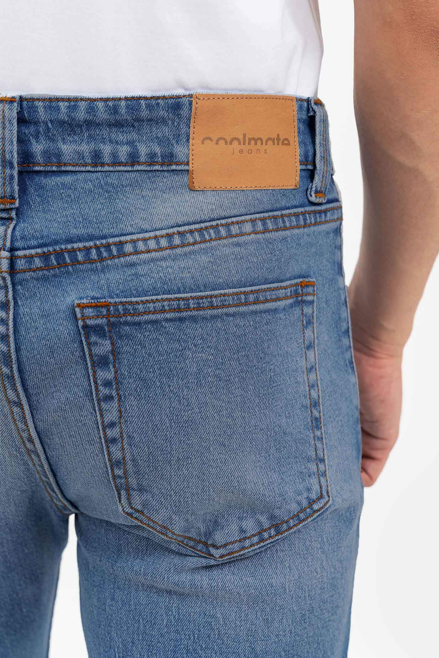 Quần Jeans Clean Denim dáng Slimfit  S3 Xanh nhạt 4