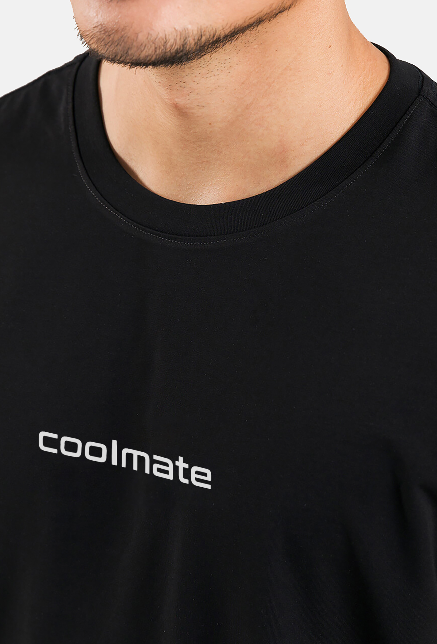 Áo thun nam in Coolmate Cotton Compact phiên bản Premium Đen 3