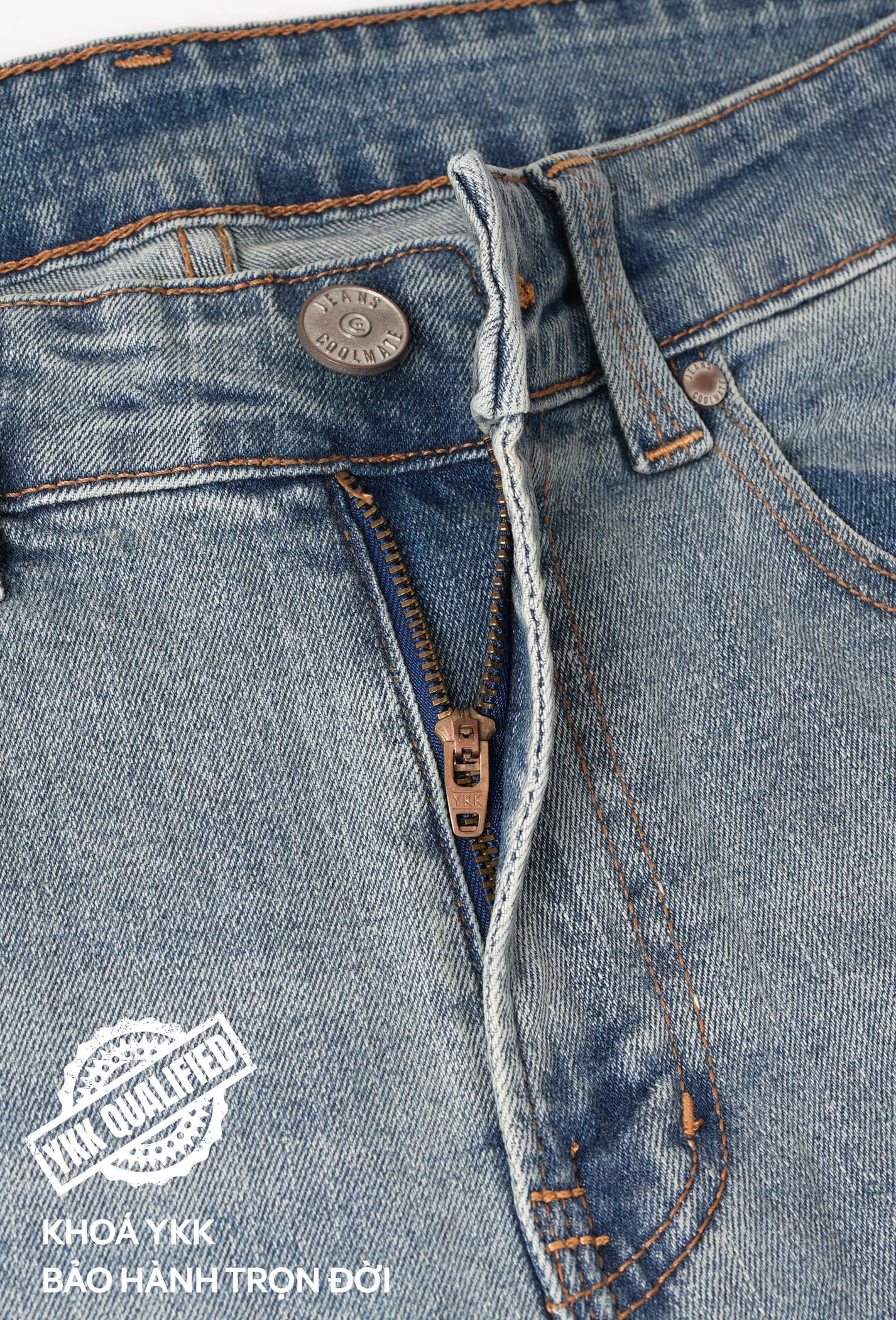 OUTLET - Quần Jeans Basic Slim V2 Xanh nhạt 5