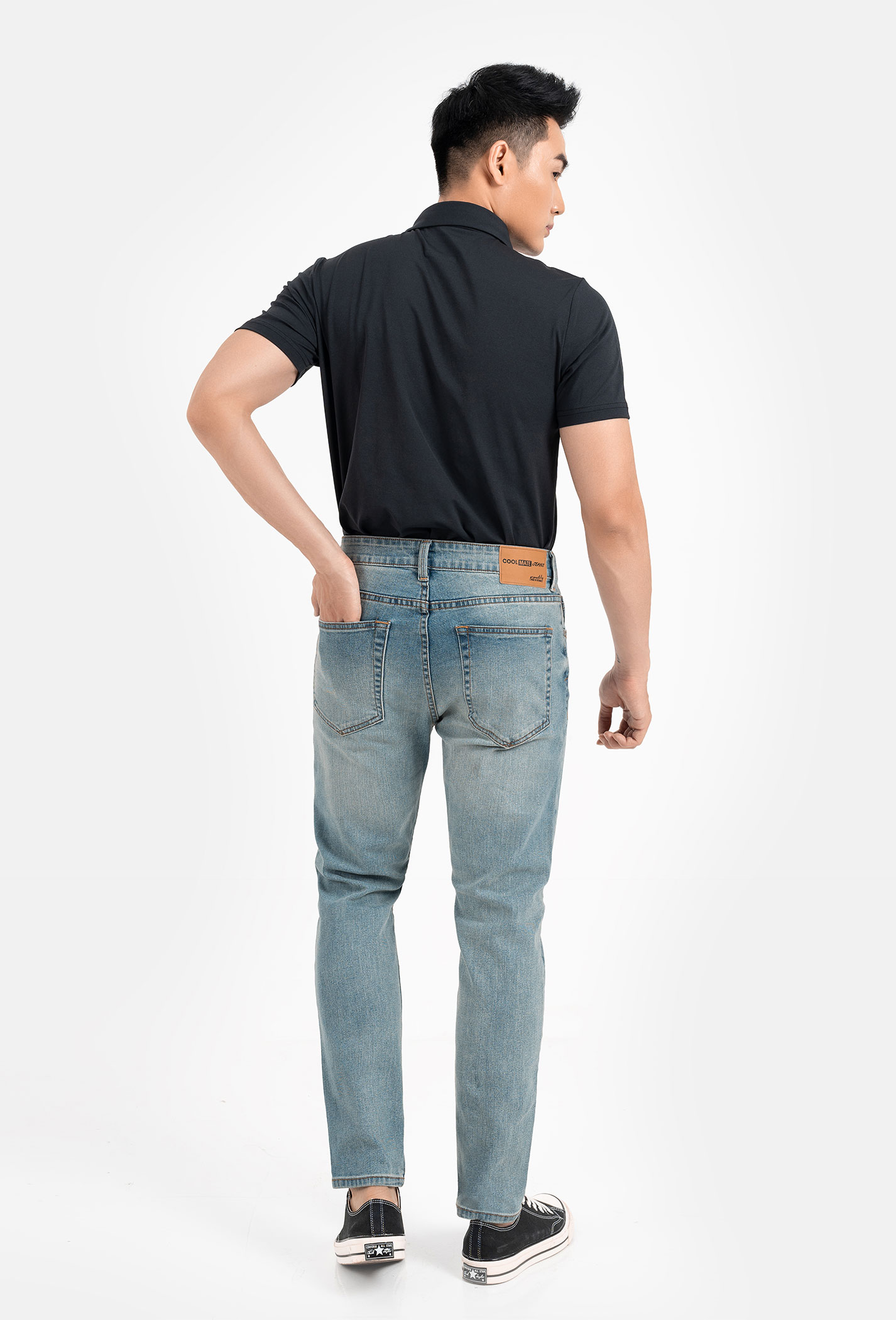 OUTLET - Quần Jeans Basic Slim V2 Xanh nhạt 2