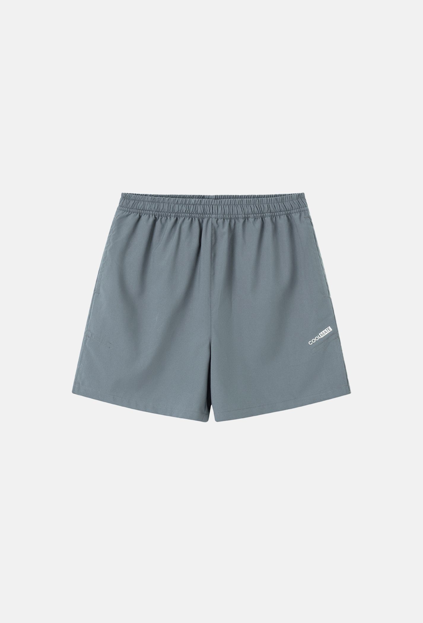 Outlet - Quần shorts nam thể thao 5" xẻ gấu cao (túi sau có khóa kéo) Xám xanh 1