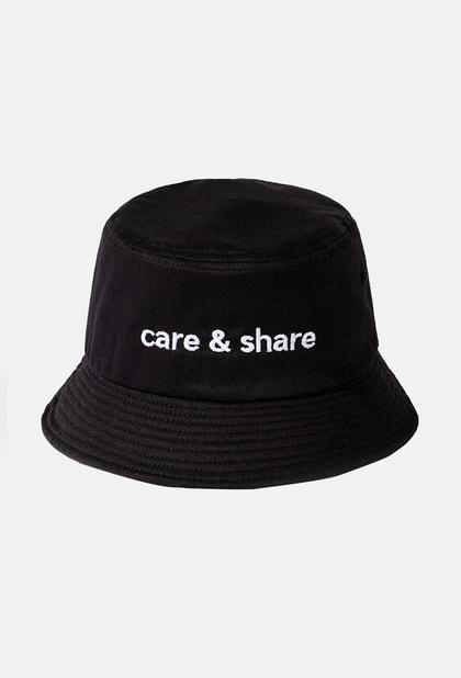 Mũ/Nón Bucket Hat thêu Care & Share Typo