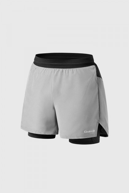 Shorts chạy bộ 2 lớp Essential Fast & Free