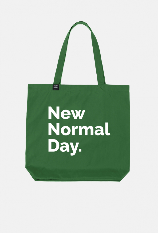 Túi Coolmate Clean Bag in chữ New Normal Day - Xanh Lá