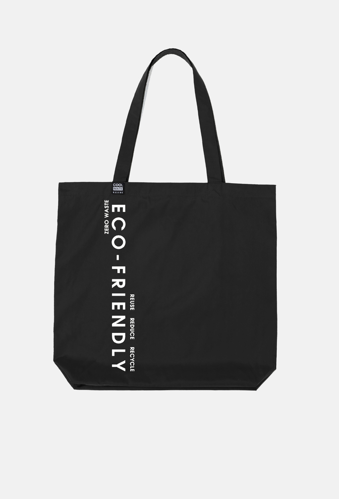 Túi Coolmate Clean Bag in chữ Eco - Friendly - Đen