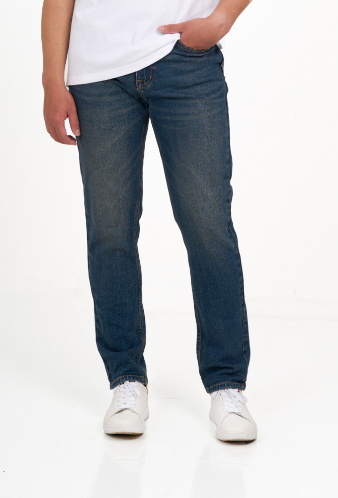 Quần Jeans Basic Regular - Xanh đậm