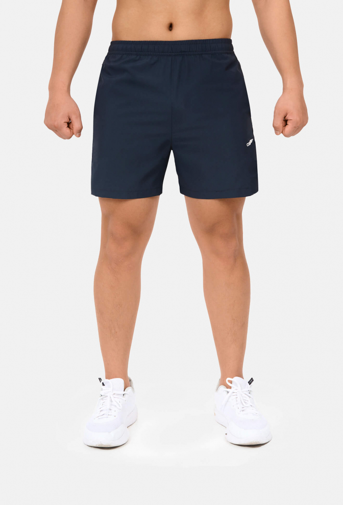 Quần shorts nam thể thao 5" xẻ gấu cao (túi sau có khóa kéo) more