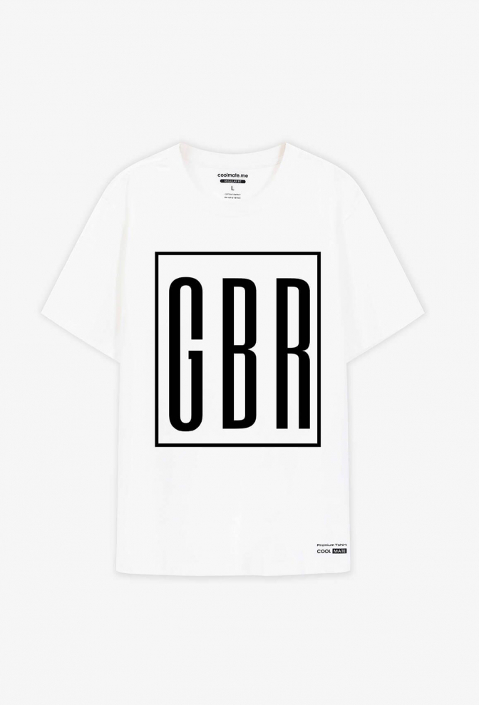 Coolmate x GBR | Áo thun ngắn tay Cotton Compact Premium GBR Square màu trắng