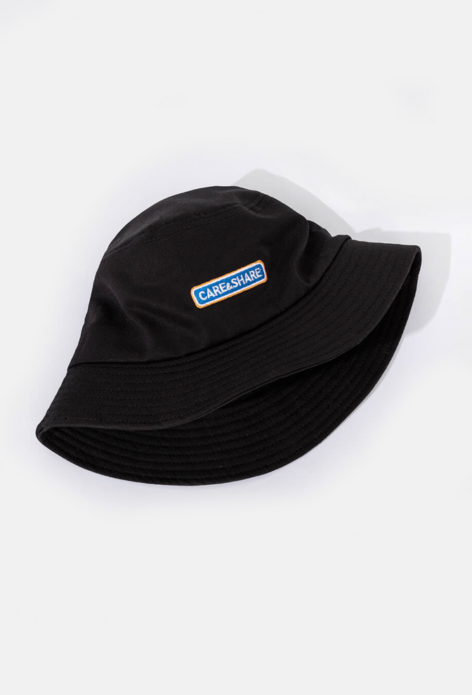 Mũ Bucket Hat thêu Care & Share Box - màu đen more