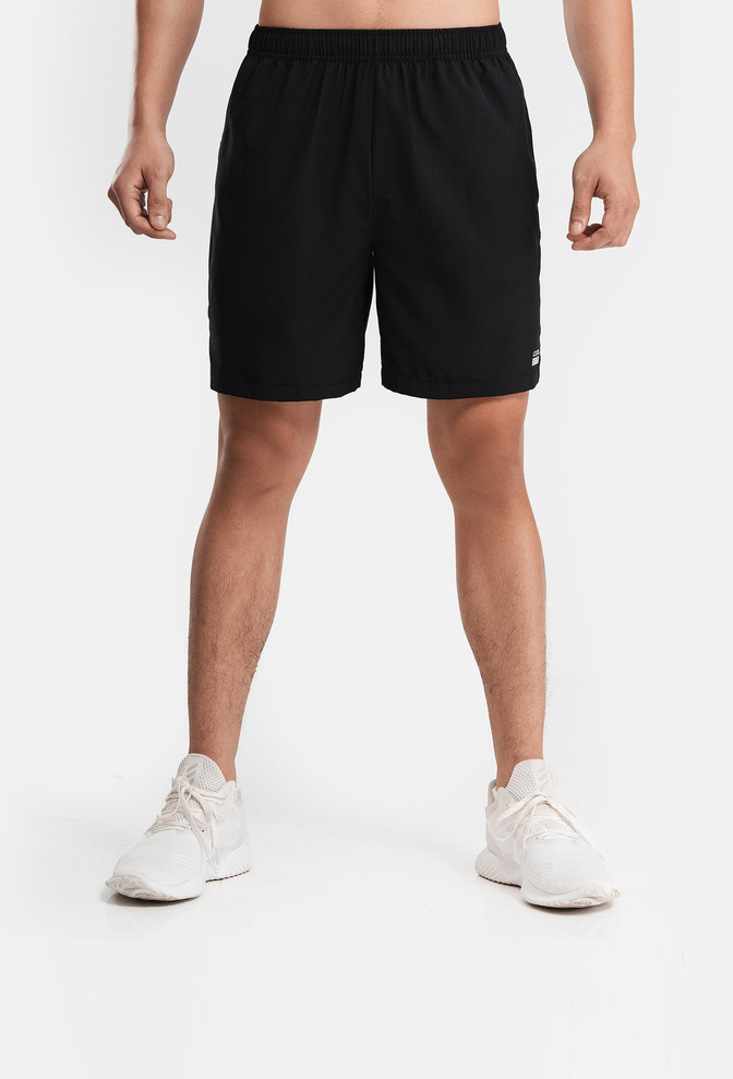 Quần shorts nam thể thao Recycle 7" V2 (túi sau có khóa kéo) - Đen