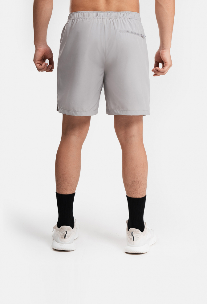 Quần shorts nam thể thao Recycle 7" V2 (túi sau có khóa kéo) - Xám nhạt more