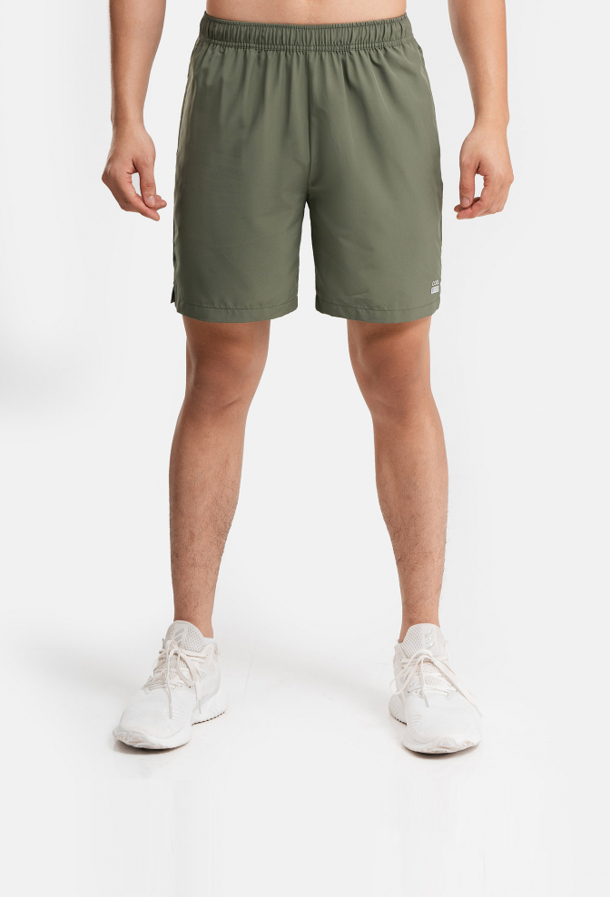 Quần shorts nam thể thao Recycle 7" V2 (túi sau có khóa kéo) - Xanh rêu