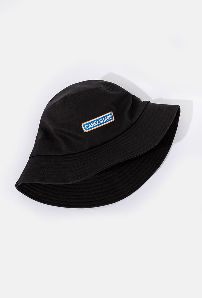 Mũ/Nón Bucket Hat thêu Care & Share Box - màu đen more