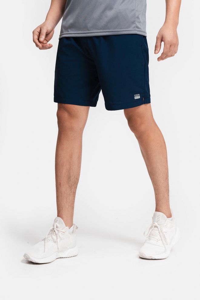 Quần shorts nam thể thao Recycle 7" V2 (túi sau có khóa kéo) - Xanh navy more