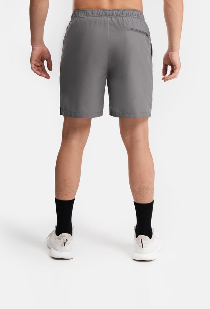 Quần shorts nam thể thao Recycle 7" V2 (túi sau có khóa kéo) - Xám đậm more
