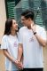 Couple Box - Combo 2 Áo thun Cotton Basics 200gsm in All I see is him/her Trắng 4