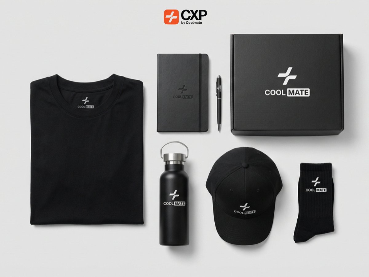 Set Quà tặng doanh nghiệp onboarding kit gồm áo thun, sổ tay và bình nước