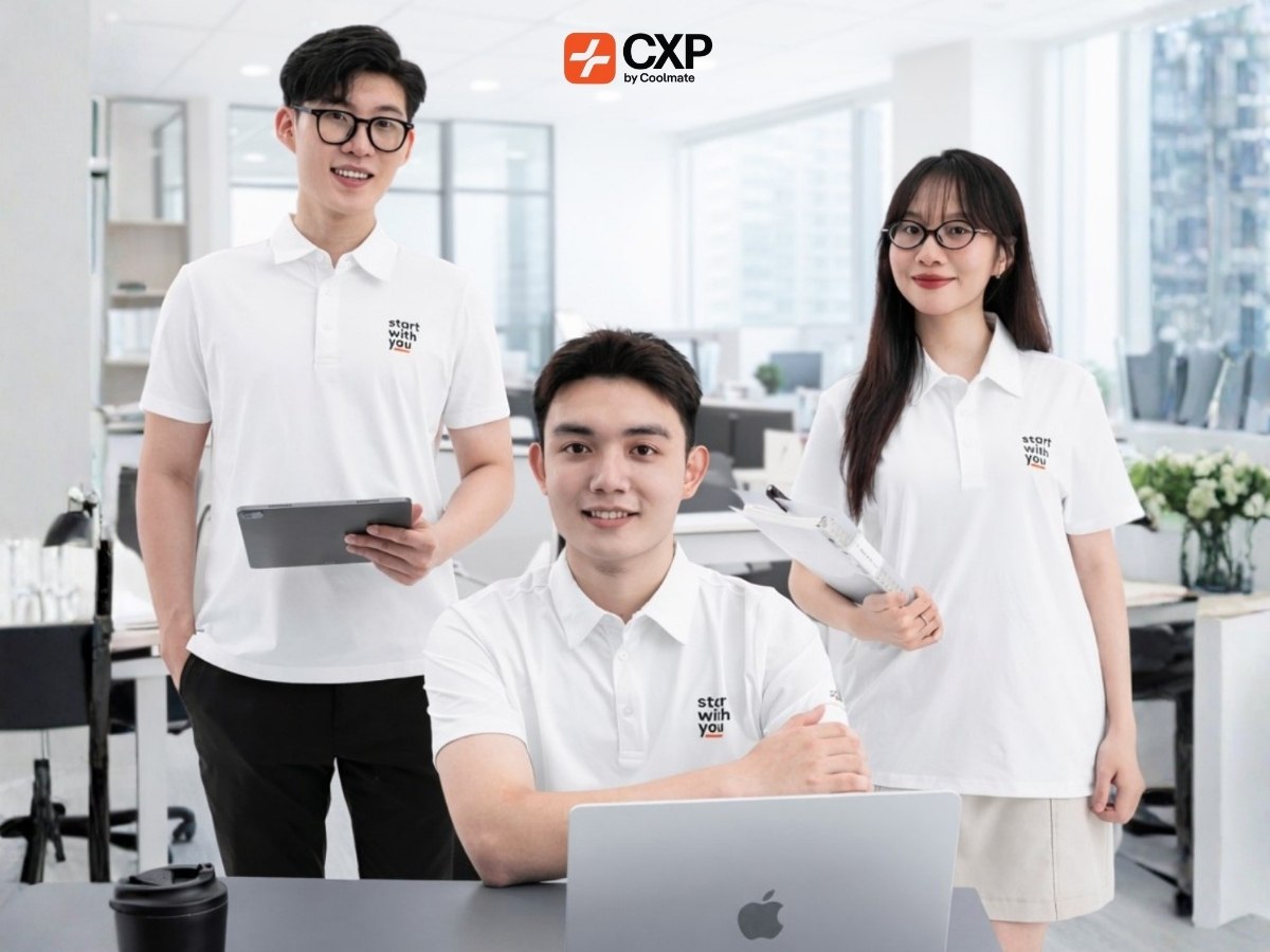 Áo polo đồng phục CXP form đứng cổ áo chỉn chu cho nhân viên văn phòng