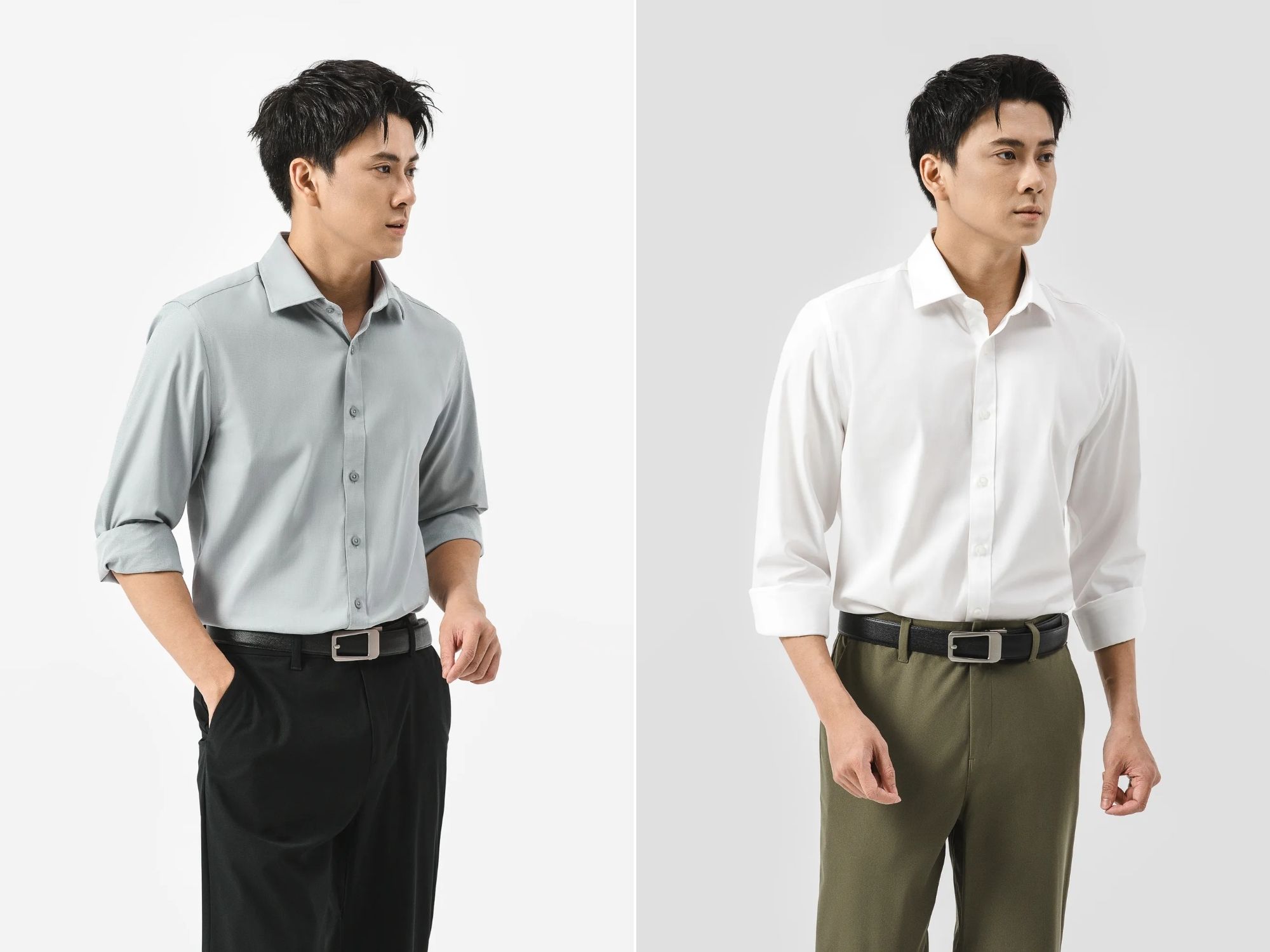 Áo sơ mi Modal Essential dài tay, thoải mái, chất vải mềm mại, có độ rủ tự nhiên