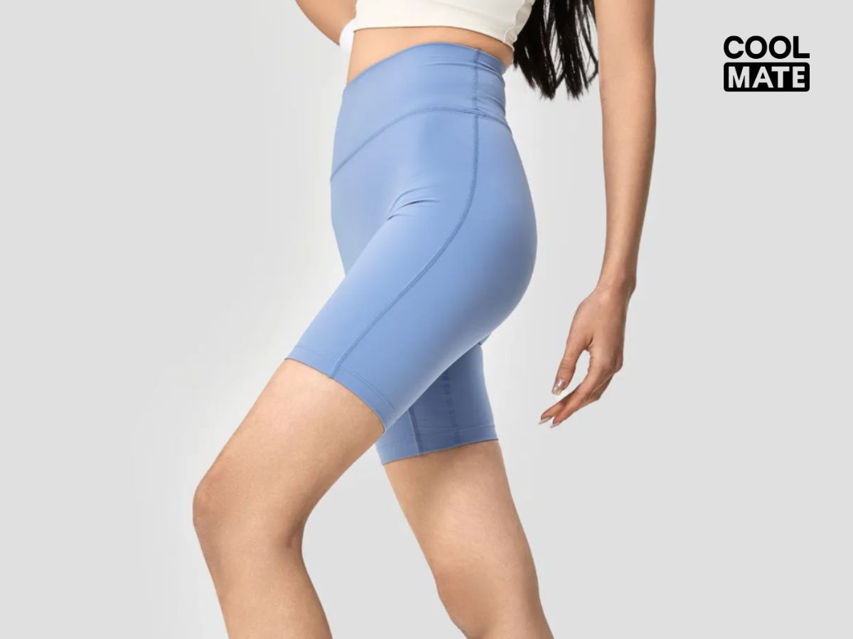 Quần Biker Shorts nữ Yoga 8 Inch phù hợp cho các buổi tập yoga và pilates