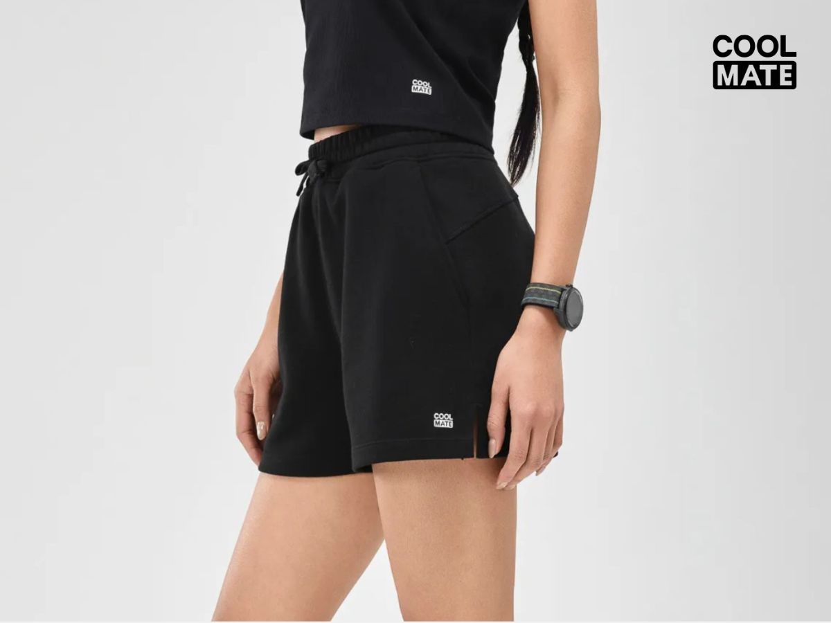Quần Shorts Thể Thao Nữ French Terry 3.5inch có thể dùng để tập luyện nhẹ và đi dạo với bạn bè