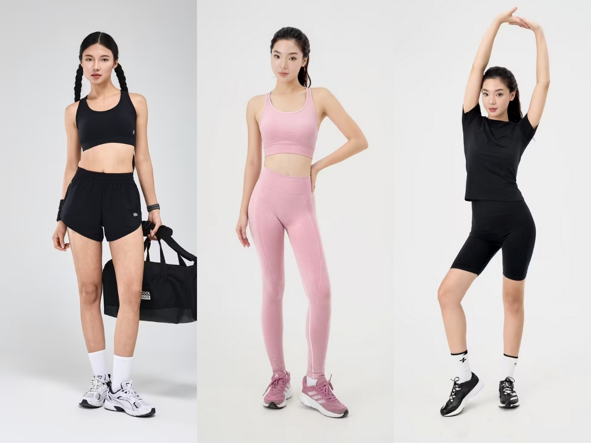 Đồ tập gym nữ Coolmate co giãn linh hoạt, thấm hút mồ hôi, giúp bạn tự tin chinh phục mọi mục tiêu